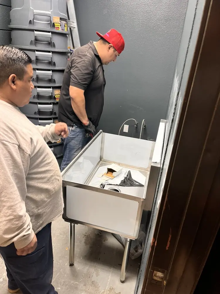 Commercial plumbing and sink installation in Roscoe